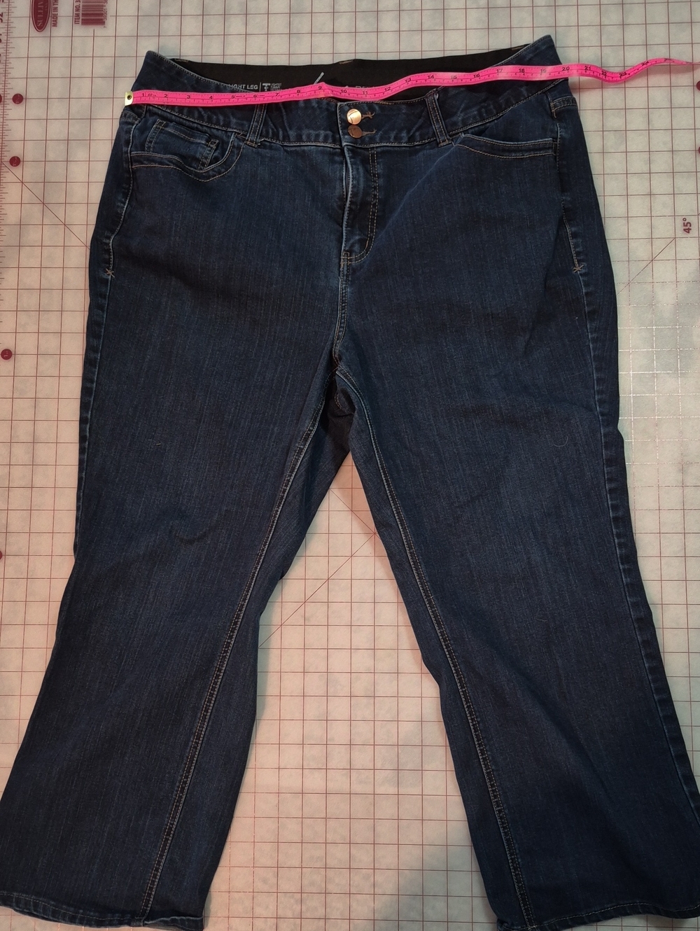 Lane Bryant Dark Blue Bootcut Stretch Jeans- Size 20 Short